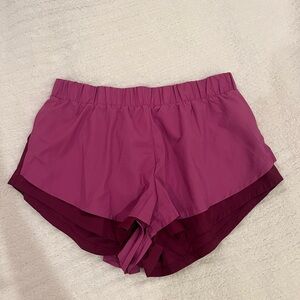 Free People Movement Purple “Run For It Shorts” Size Small